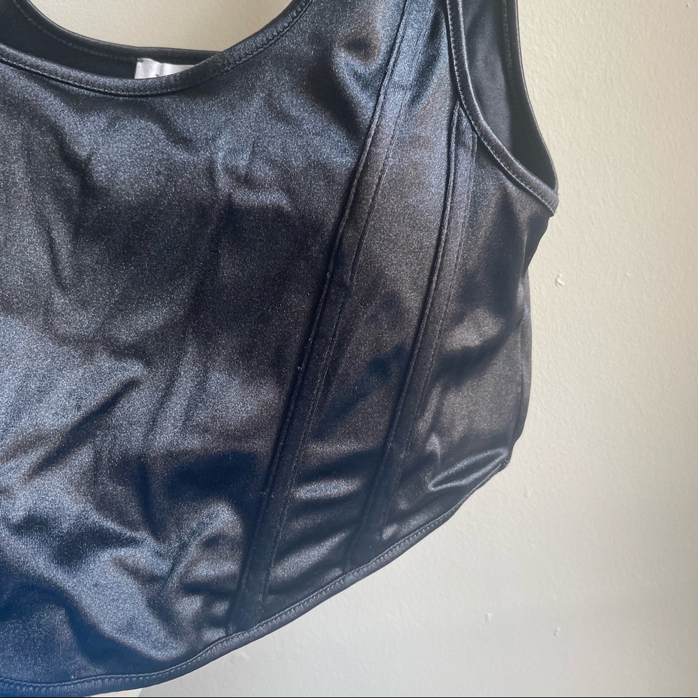 Top Shop Black Structured Tank Top